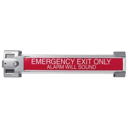 Guard-X Exit Device, Exit Only, No Trim, For 3-4 Ft. Doors, Satin Aluminum Clear Anodized